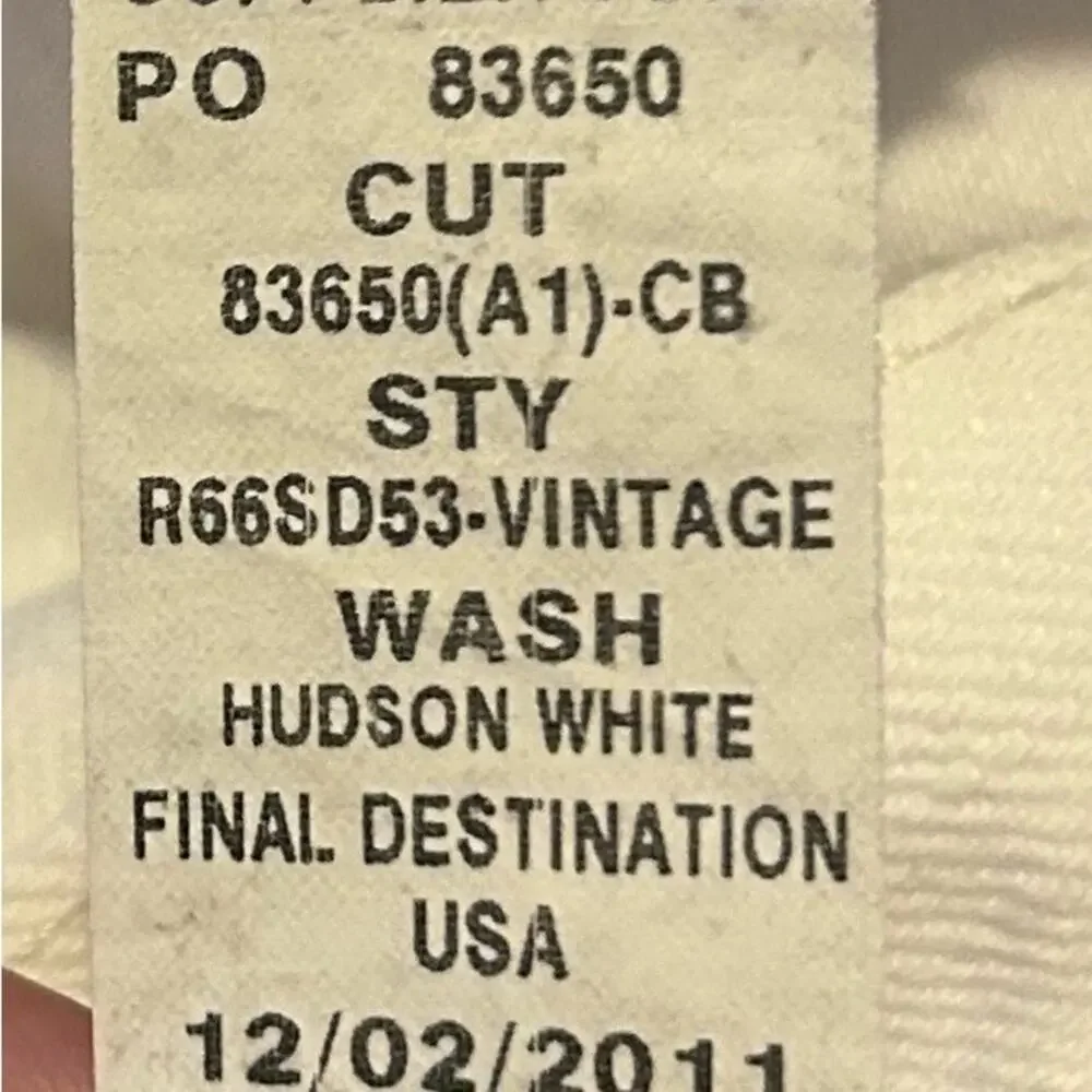 Polo Ralph Lauren Men’s Hudson White Vintage jeans. 36x 34